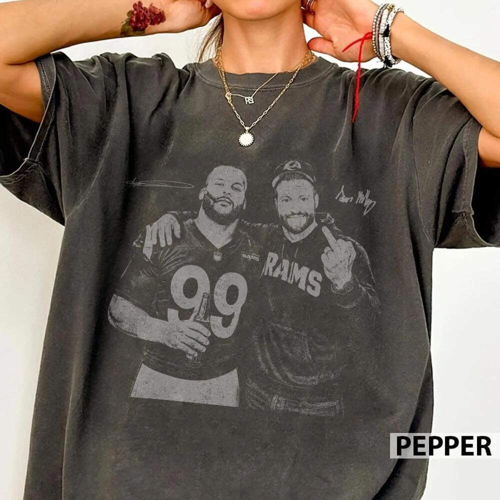 S Los Angeles Football 90S Shirt Sean Mcvay Aaron Donald Funny Football Shirt
